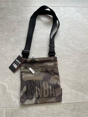 Boss Olive Green Camouflage NBA Crossbody Bag